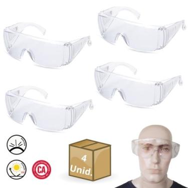 Imagem de Oculos Epi Segurança Uv Ca Sobrepor Incolor Proteçao Anti Risco Fronta