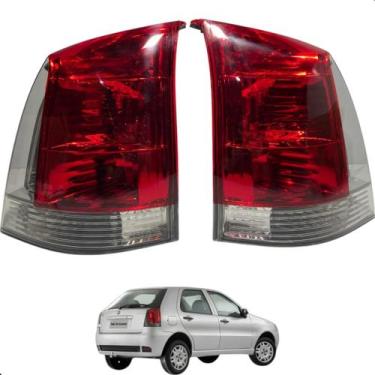 Imagem de Par lanterna traseira fiat palio 2007 2008 2009 a 2015 fume - HT