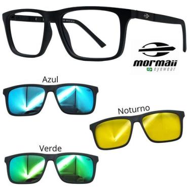 Imagem de Oculos Mormaii 6112 Swap 4 Preto Fosco com 3 Clipons AVN, Preto fosco