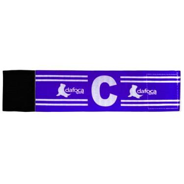 Imagem de Faixa Braçadeira de Capitão Infantil Ajustável Azul e Branco Dafoca Sp