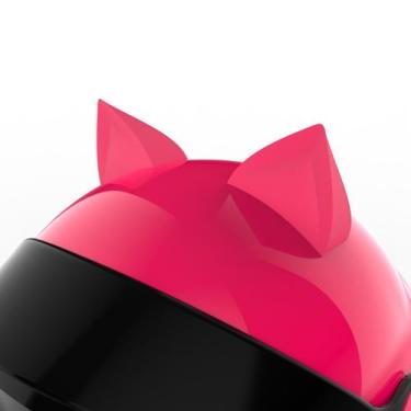Imagem de Orelha De Gato Acessório Moto Bike Fixar Capacete Dupla Face - Sculpy,