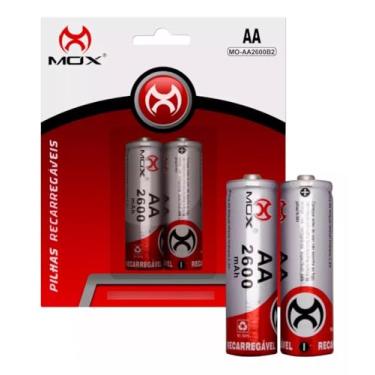 Imagem de Pilha Aa Recarregável AA Mox 2600 cartela com 4 Unidades
