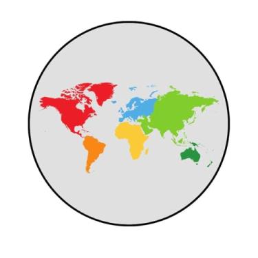 Imagem de Adesivo Decorativo Globo Terrestre, Redondo, 300mm (MP-331, ADESIVO PLASTICO, 300MM)