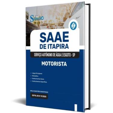Imagem de Apostila Saae Itapira Sp 2025 - Motorista - Editora Solucao
