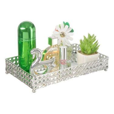 Imagem de Bandeja Decorativa Espelhada Para Banheiro Maquiagem Lavabo - PGB, Pra