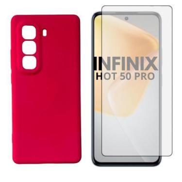 Imagem de Capa + Pelicula Vidro 3D Compativel Com Infinix Hot 50 Pro - Generica,