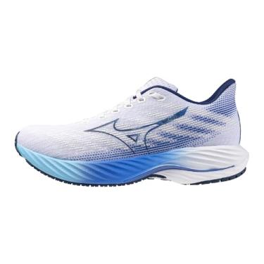 Imagem de Mizuno Tênis de corrida masculino Wave Rider 28, Branco, azul (estate), 11.5