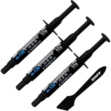 Imagem de BSFF Pasta térmica, 16,5 g com kit de ferramentas pasta de CPU dissipador de calor para IC/processador/CPU/todos os coolers, alto desempenho à base de carbono