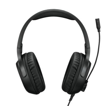 Imagem de Lenovo Fone de ouvido para jogos com fio H110 - conexão de 3,5 mm, microfone omnidirecional, fones de ouvido respiráveis, roda de volume embutida - preto