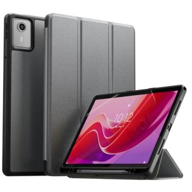Imagem de YRH Capa para Lenovo Tab M11 com suporte para caneta, capa traseira de TPU macio para tablet Lenovo M11 TB330FU, cinza