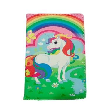 Imagem de Capa Protetora Universal para Tablet 7-8 Polegadas Estilo Carteira Suporte Ajustável Adulto Infantil Unicornio 1