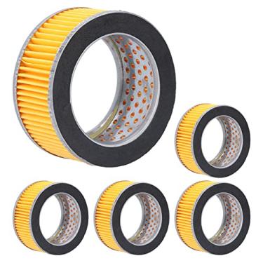 Imagem de 5 peças de elemento de filtro de alumínio para compressor de ar de pistão, fibra revestida de metal e resina ligada, tamanho 106 x 84 x 51 mm, fácil instalação e filtragem de partículas