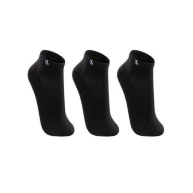 Imagem de Kit 3 meia lupo cano curto sport ref: 3225 masculino, Preto, 33/6