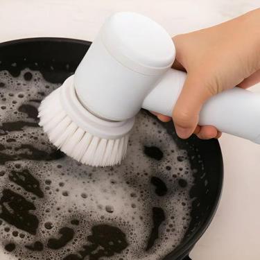 Imagem de Escova De Limpeza Elétrica Giratória Recarregável Lava Louça Esfregão 