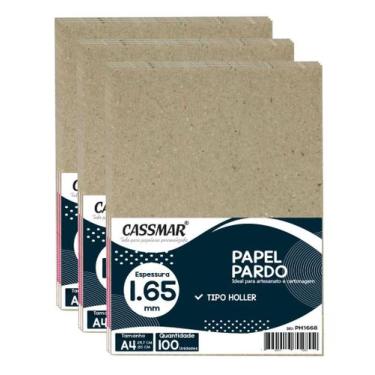 Imagem de Papel Pardo Tipo Holler para Cartonagem A4 1,65mm 210x297mm 100un - Ca