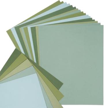 Imagem de 30 folhas de papel cartolina de 250 g/m2 para festas de aniversário, convites e decoração de artesanato DIY (verde sálvia)