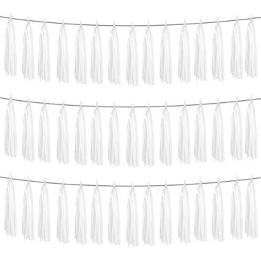 Imagem de Banner Tassel Streamers Hysilla White Foil Fringe 9 m