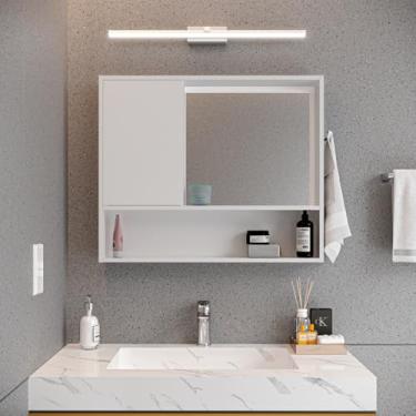 Imagem de Armário de Banheiro com Espelho Nicho Porta Toalha Moderno Organizador Elegante