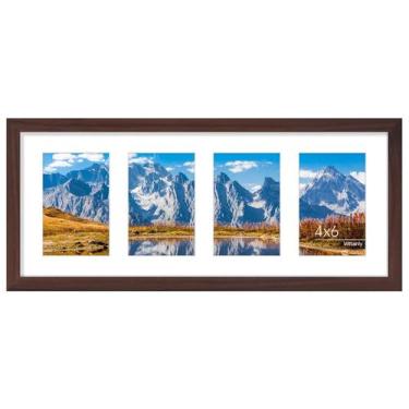 Imagem de Porta-retratos de colagem Vittanly 8x20 Brown para fotos 4x6