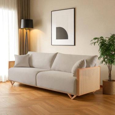 Imagem de Sofá Fixo 4 Lugares Luxo 2,90m Arthur Bege