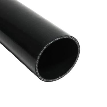 Imagem de I33T Tubo de silicone automotivo, mangueira de silicone de acoplador reto de 254 mm, mangueira universal de refrigeração de radiador de alta temperatura de 4 camadas 1 m (preto)