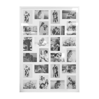 Imagem de Porta-Retratos Multifotos Grande Para Parede | Até 24 Fotos 10x15(Branco)