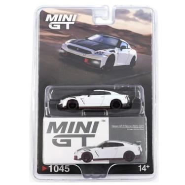 Imagem de MINI GT Nissan GT-R Nismo 2024 – Brilliant White Pearl Diecast Model #1045 – Limited Edition Collectible 1:64