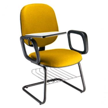 Imagem de Cadeira Universitária Com Prancheta Para Escolas Linha Uno Amarelo