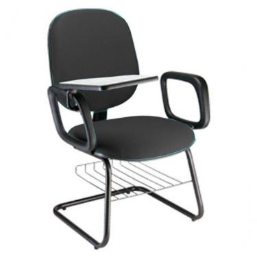 Imagem de Cadeira Universitária Com Prancheta Para Escolas Linha Uno Preto