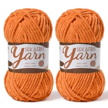 Imagem de Pacote com 2 fios de veludo fofo para crochê, cobertor de bebê macio para crochê, fios amigurumi de 100 g, fios de crochê de chenille de pelúcia, fio de quebra-cabeça para artesanato de tecelagem de