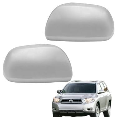 Imagem de DULPER Tampa da capa do espelho retrovisor adequado para Toyota Highlander 2009-2014 Capas de espelho externo acabamentos de decoração (branco)