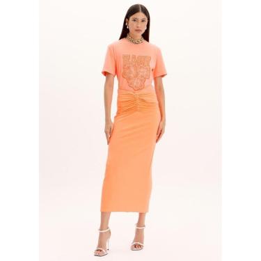 Imagem de Saia Super Midi Com Franzidos Frontais E Amarração-Feminino