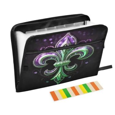 Imagem de Wassud Pasta organizadora de arquivos de papel A4 com símbolo verde com etiquetas e pasta de arquivos expansível, 13 bolsos