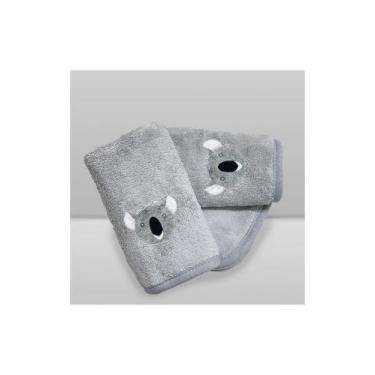 Imagem de Kit Paninho de Boca Laço Bebê Babitas Bordado - LACO BEBE, COALA CINZA