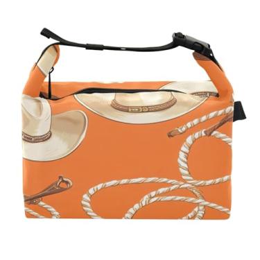 Imagem de STAYTOP Lancheira de chapéu de cowboy com fivela de alça, lancheira isolada para meninos e meninas, lancheira térmica para trabalho escolar