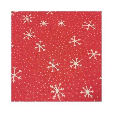 Imagem de Toalha De Mesa De Linho Com Estampa De Floco De Neve Branco E Alce Ver