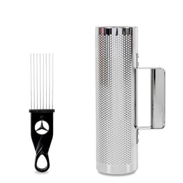Imagem de Eavnbaek Guiro Instrumento Guiro Guiro, agitador profissional de percussão de metal com raspador, acompanhamento de banda, martelo de areia, instrumentos latinos para performance ao vivo (7,6 cm x