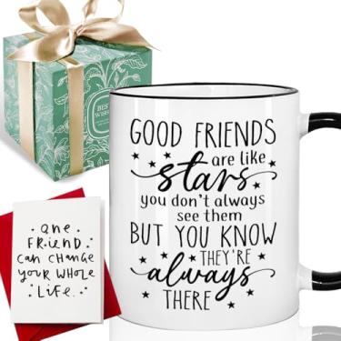 Imagem de Puouoonyi Caneca de presente de amizade para amigos, melhor amiga, presente de aniversário para mulheres, presente de amizade para mulheres, presentes de aniversário de Natal para amigos, ela, mulher