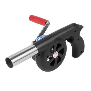 Imagem de GOTOTOP Ventilador de Ar para Churrasco Com Manivela Manual, Ventilador Manual Portátil para Iluminação a Carvão, Design Eficiente de Economia de Energia, Ideal para Cozinhar e Acampar