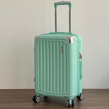 Imagem de Mala de Bordo ABS 10kg 17” a 21” Polegadas Mala de Viagem com Rodinhas 360° Cadeado Código (Verde-20”(10KG) Modelo-DDD333)
