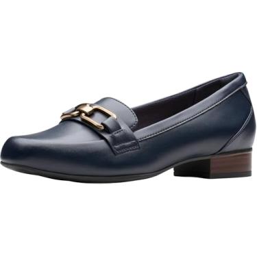 Imagem de Clarks Mocassim feminino Juliet Echo, Couro marinho, 34