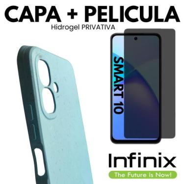 Imagem de Capinha + Película Hidrogel Privativa Para Infinix Smart 10 - DB, Azul