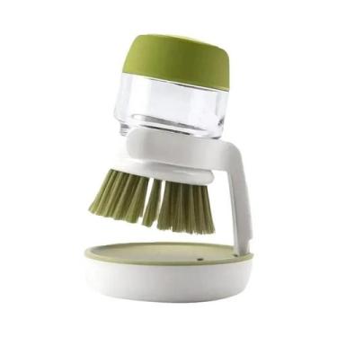 Imagem de Escova De Limpeza Multiuso Com Dispensador De Sabão Para Cozinha Domés