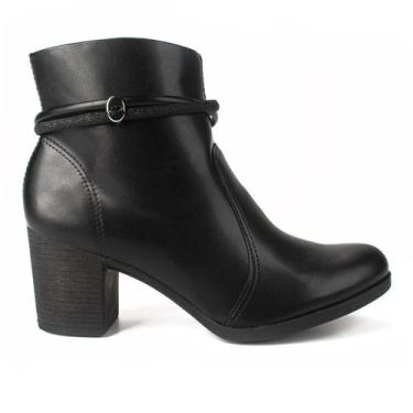 Imagem de Bota Feminina Dakota Cano Curto Salto Alto Tendência G9641, Preto, 38