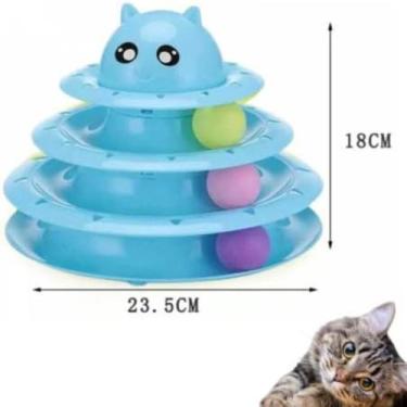 Imagem de Pet - Brinquedo Torre com 3 Bolas Giratórias