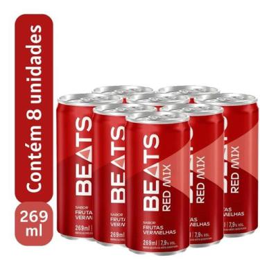 Imagem de Pack 8 Beats Red Mix Frutas Vermelhas 269ml Lata