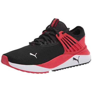 Imagem de PUMA Tênis masculino Pacer Future, Puma Preto alto risco vermelho - puma branco, 10.5