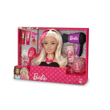 Boneca Cabeça Busto Barbie Com Acessórios P/ Pentear Maquiar 21 Peças em  Promoção é no Buscapé