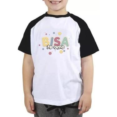Imagem de Camiseta Infantil Bisa Te Amo Camisa Blusa Presente Bisavó - Mago Das