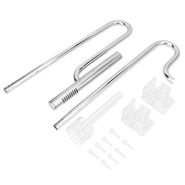 Imagem de Skimmer de superfície do tubo, aço inoxidável aquário planta de entrada de saída de saída de tubo de filtro de aquário tubo de entrada de tubo de fluxo ajustável skimmer de entrada do tubo (12mm)